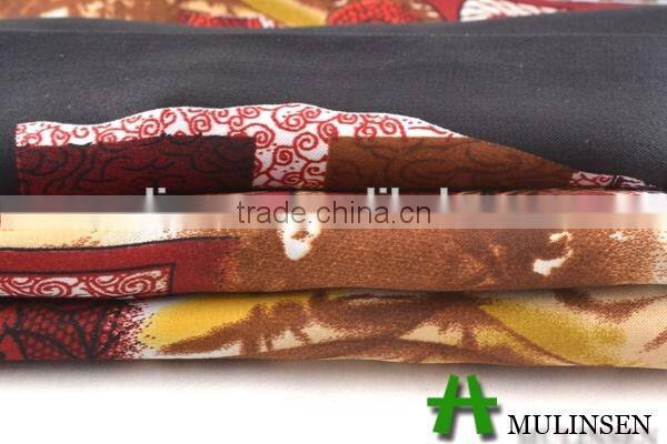 Shaoxing Textile Polyester 50D floral printed satin fabric/ satin nightgown fabric