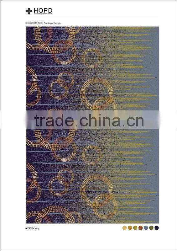 Stylish circle patterned carpet for hotel