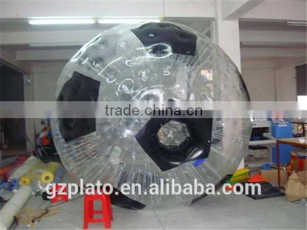 Football shaped inflatable boby zorb ball 3m inflatable bumper soccer for adults