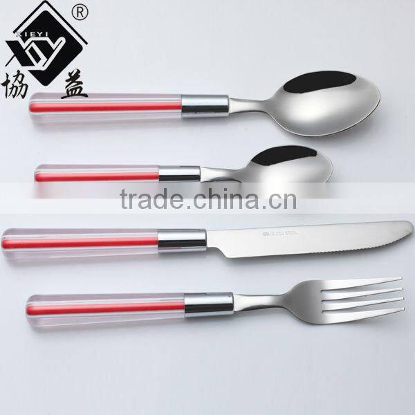Wholesaler Stainless Steel Plastic Spoon and Fork Dinnerware