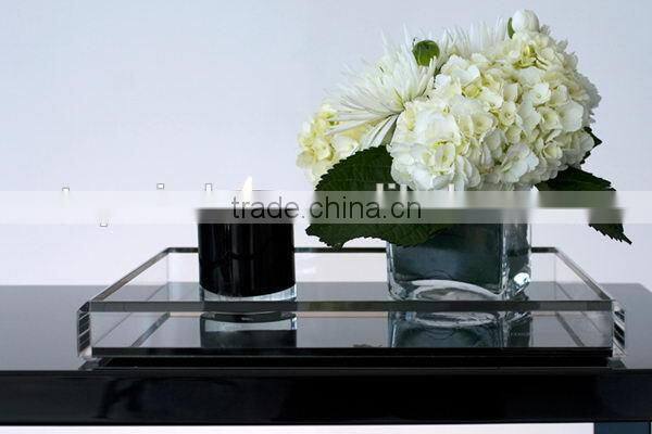 Cheap promotional round acrylic serving trays