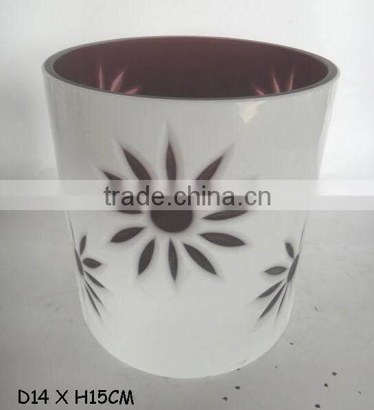 Glass candle holder for tealight, votive, Halloween decoration