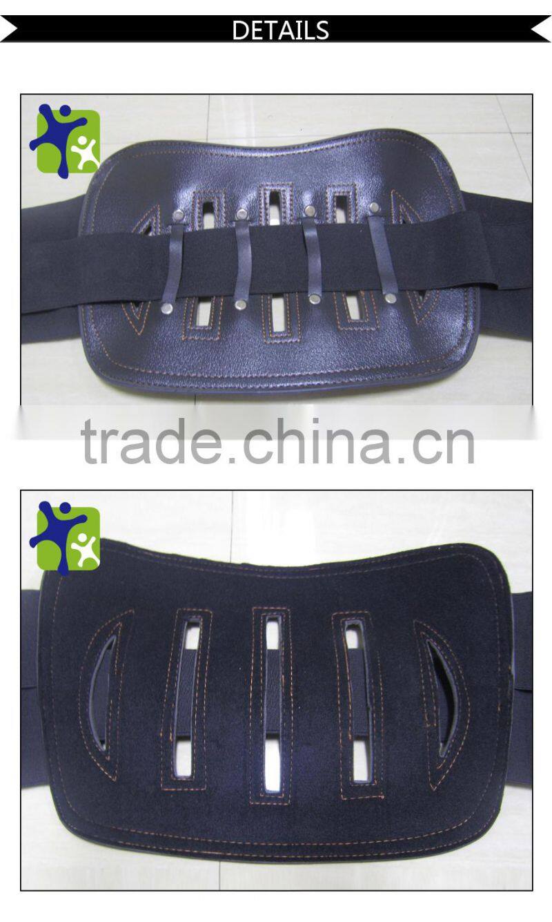 Artificial leather back support with Aluminium belt