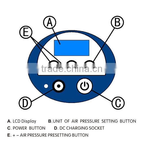 China supplier car mini portable air compressor, tire inflator