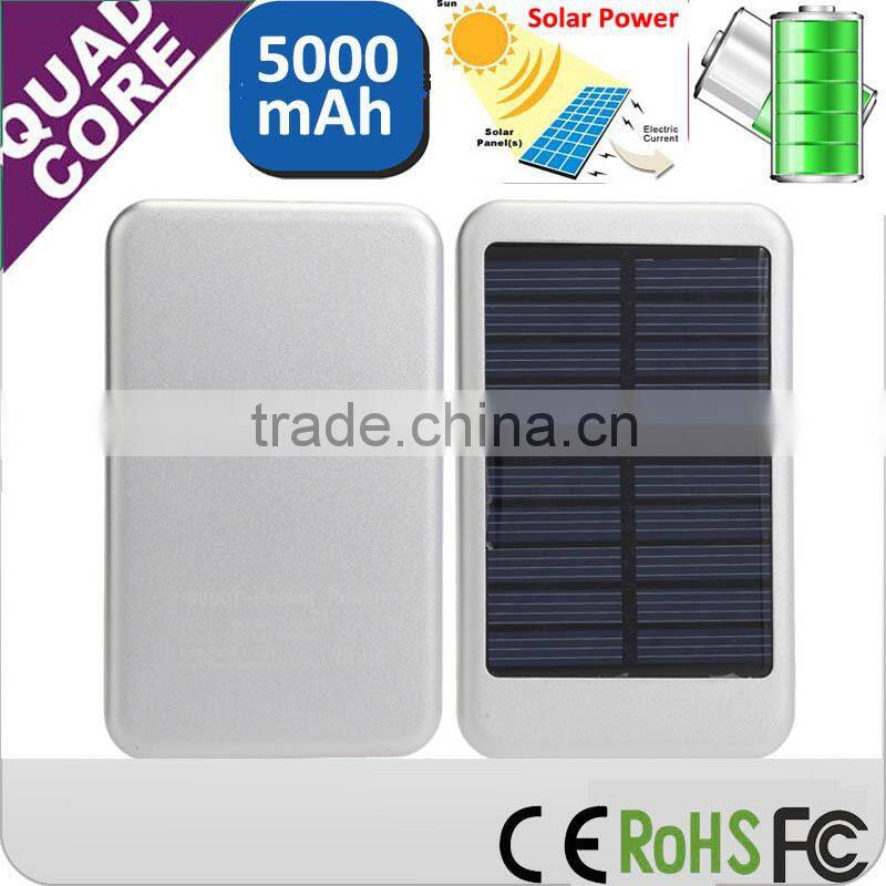 solar mobile charger 5000mah xternal mobile charger