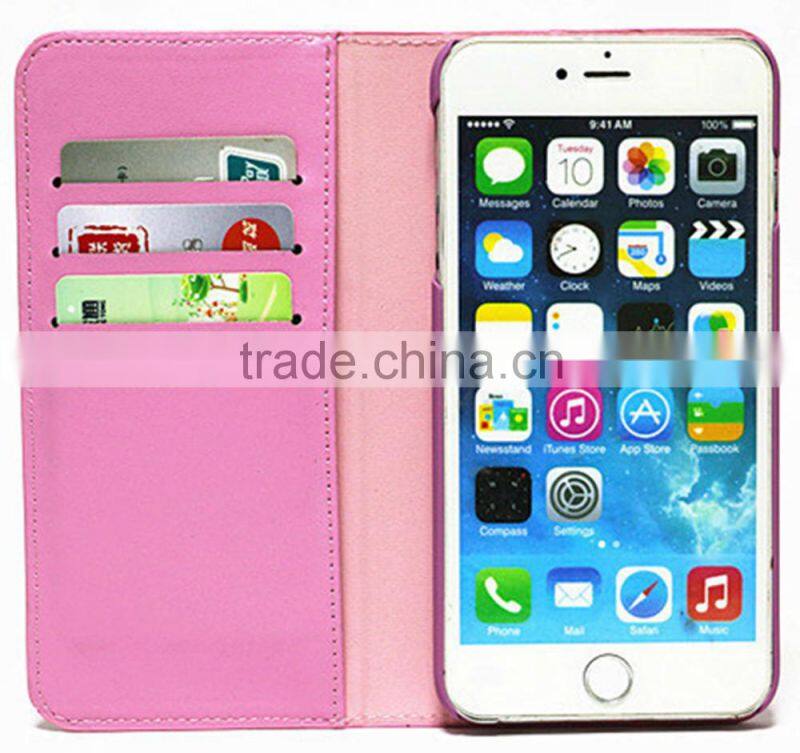 2016 Newest design pu leather wallet case for iphone 6s/6s plus