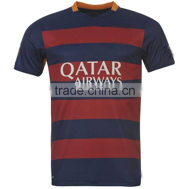Daijun oem high quality polyester printing v neck wholesale football shirt maker soccer jersey
