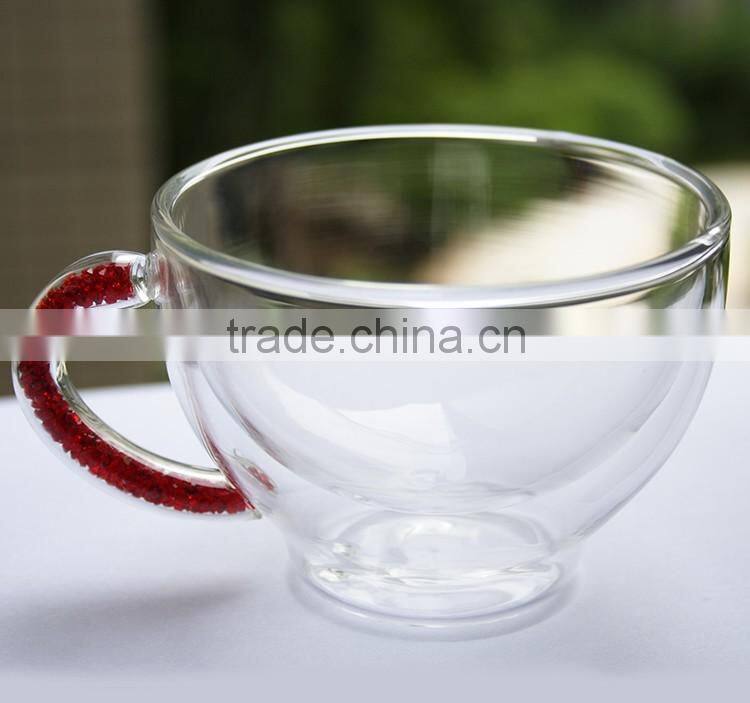 Promotional wholesale ECO friendly fashion glass coffee cup coffee cup and saucer coffee cup sleeves