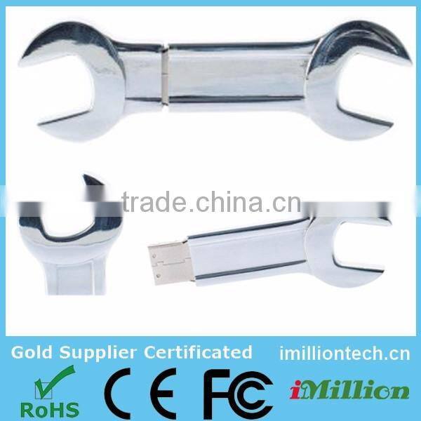 Hardware Industry Gift Promotion Metal Wrench Shape USB Drives