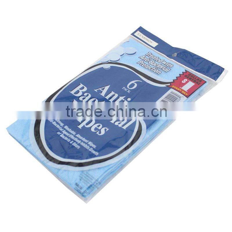 China OEM manufacture blue spunlace antibacterial kitchen nonwoven fabric