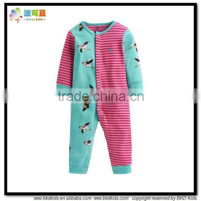 BKD 2015 New arrival babies clothes contrast color babies wear baby pajamas