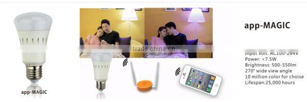 new e27 wifi led bulb smart lighting 7.5w wifi led bulb lamp