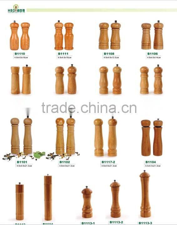 Bamboo shape pepper mill/wooden pepper grinder for kitchen
