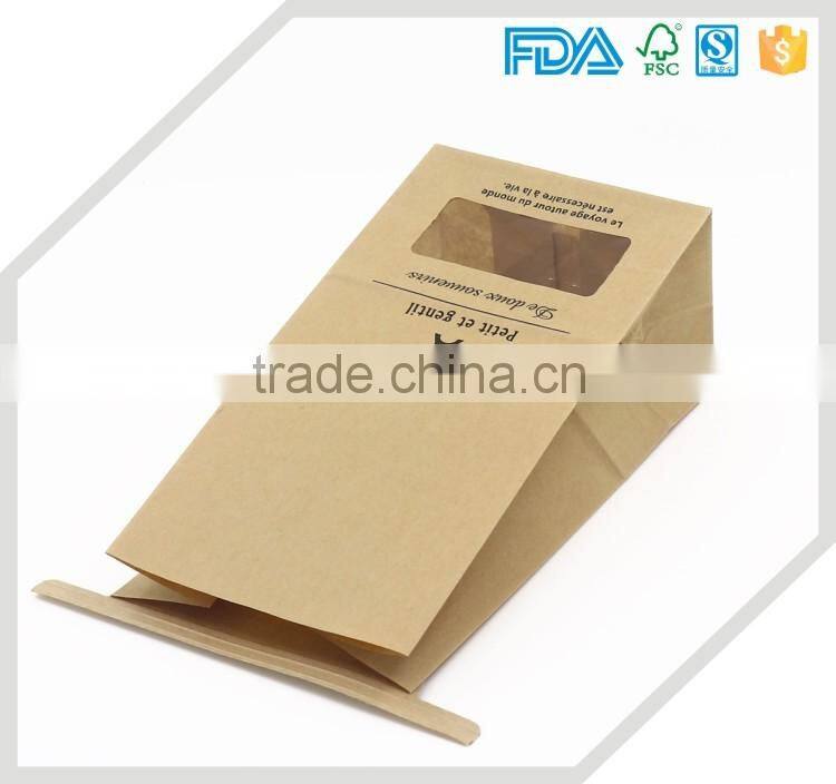 China alibaba Shopping online Popcorn paper bag kraft tin tie paper bag for food