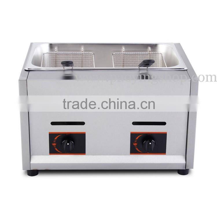 Commercial Use Stainless Steel LPG Gas Deep Fryer for Churros French Fries Chicken Twister Spiral Tornado Potato