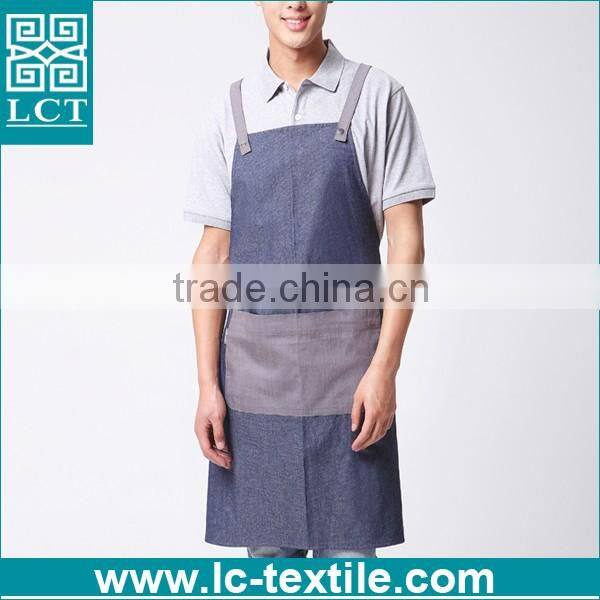 Custom made Australia urban chef style denim apron with pockets