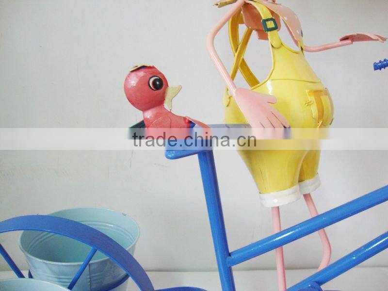 metal garden decor pot animal