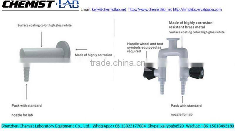 Bench Top Mounted Portable High Pressure 1-Way Lab Water Faucet in Chemical Laboratory