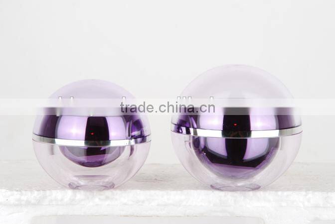 Ball shaped acrylic cream jar, cosmetic packaging JS-O02
