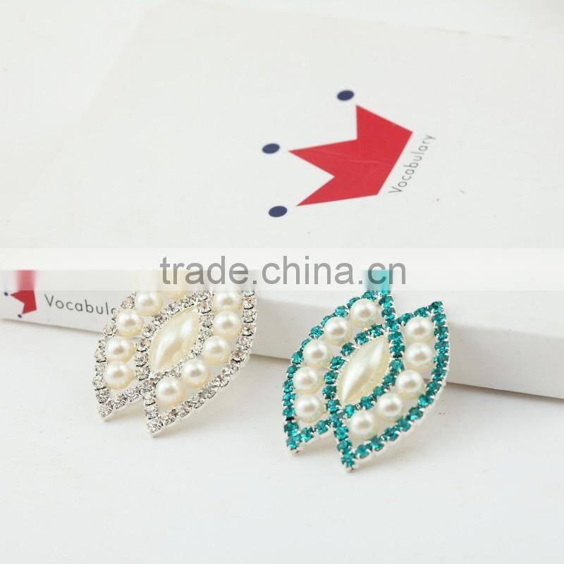 Fancy Design Top Grade Colorful Button with Pearl for Wedding Dress Decoration