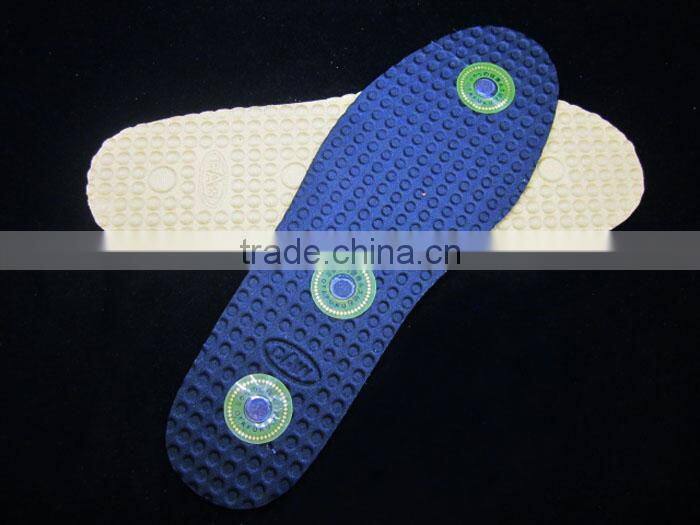 Durable magnetic acupuncture insoles adhestive forefoot cushion shoe insole