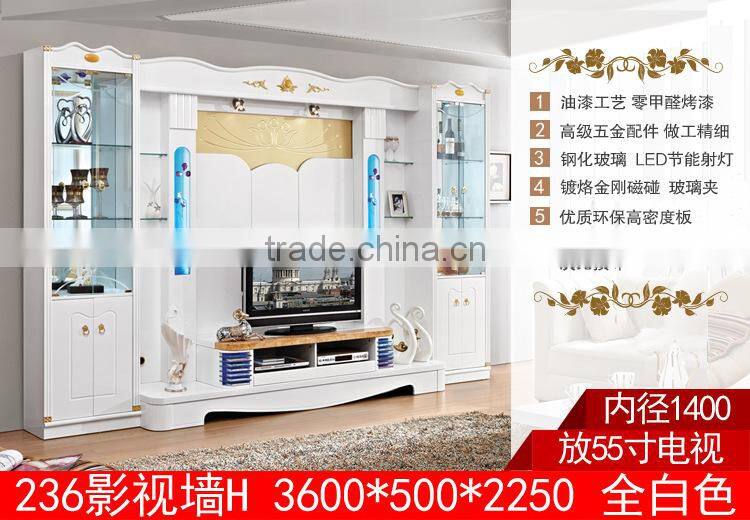 China antique design wardrobe with tv cabinet