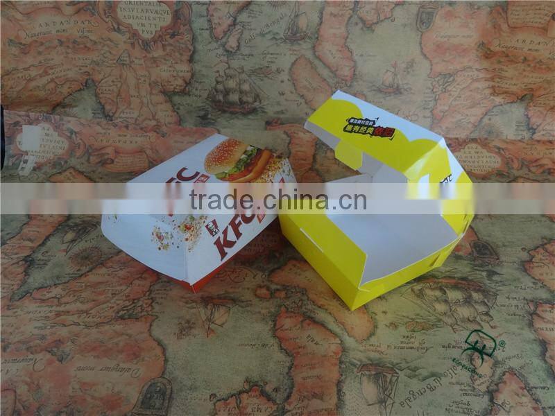 take away cardboard box for hamburger