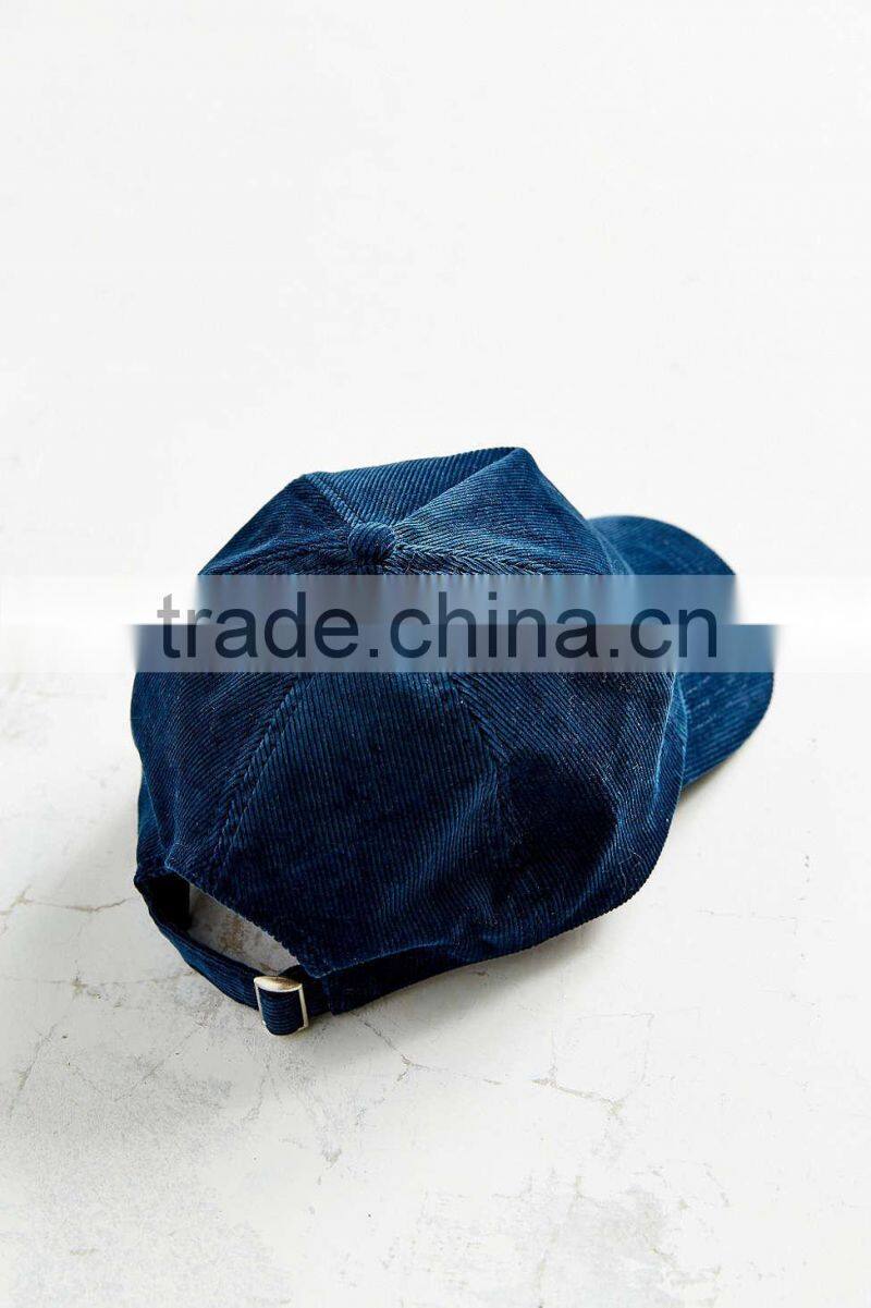 Navy Blue Custom Wholwsale Corduroy Baseball Hat