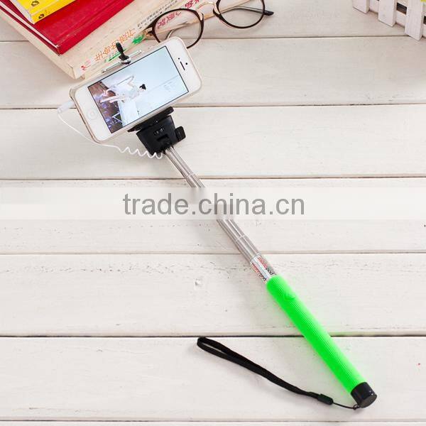 High quality 2015 zoom fashion selfie stick,monopod selfie stick,wired selfie stick