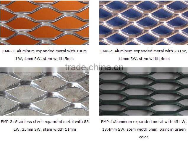 Best selling Alibaba China free sample Aluminum expanded metal mesh