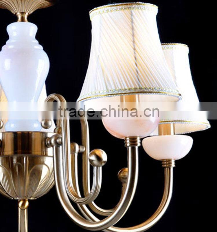 Iron Marble lamp base skeleton and Beautifully lamp shade chandelier