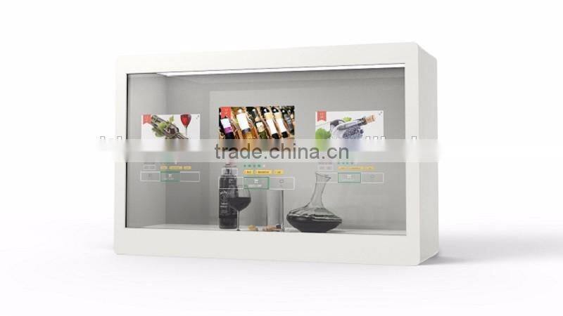 EKAA 22 inch transparent HD LCD display showcase, smart window