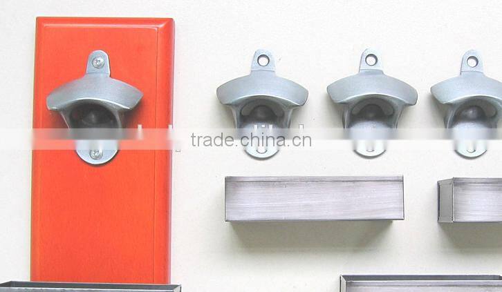 MAGNETIC BOTTLE CAP CATCHING WALL MOUNTED BOTTLE OPENER