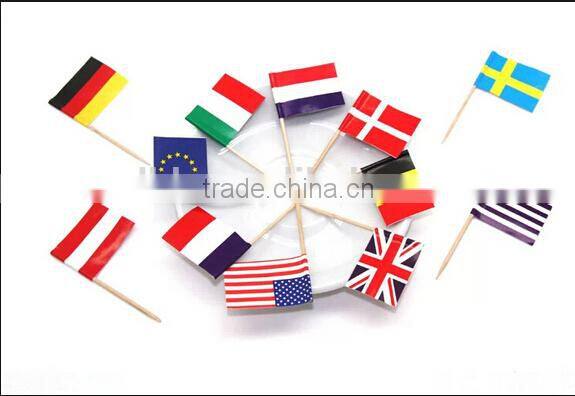 sandwich flag toothpick wood cocktail bamboo sticks