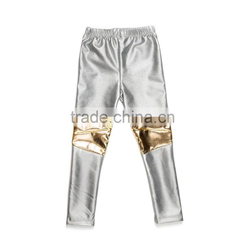 Spring autumn polyetser new fashion pants children leather tight trousers baby sequin pants baby girls sequins leggings shiny