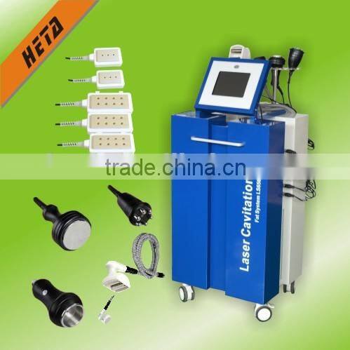 Guangzhou HETA Vacuum roller RF cavitation laser weight loss machine for home