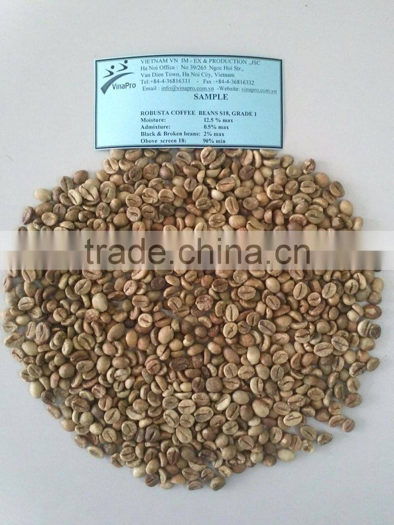 MANUFACTURER VIETNAM WET POLISHED ROBUSTA COFFEE S18 (+841657106604 - WHATSAPP)