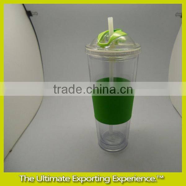 double wall Suction nozzle cup, double wall straw cup,double wall silicone Suction nozzle straw cup