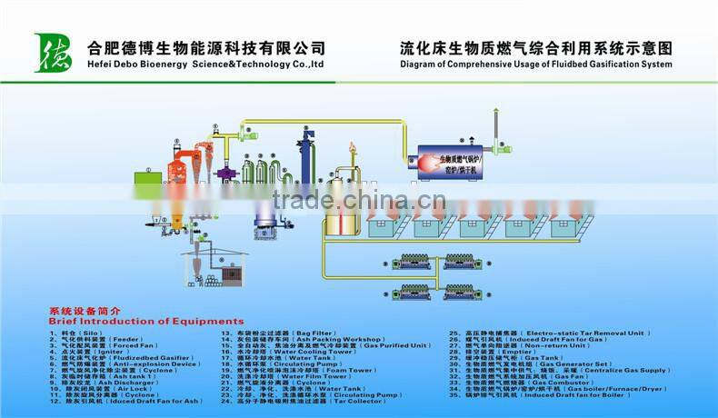 CE Approval Waste to Energy equipment /plant Msw Gasifier power plant biomass gasification power plant