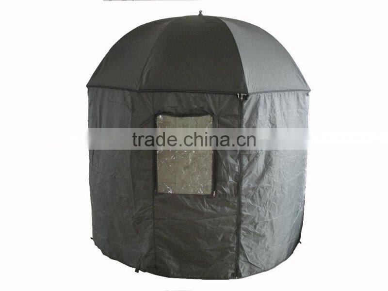 nylon waterproof fishing brolly with a detachable curtain covering