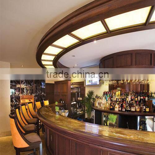 Beige color artificial quartz stone slabs used for countertops