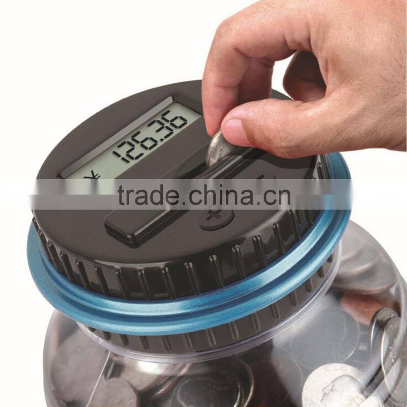 Electronic counting coin saving pot Large Money Boxes Digital Counting Led Showing Money Jar piggy bank