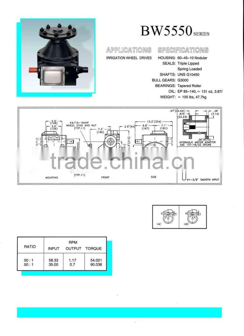 BW55... series agricultural gearbox