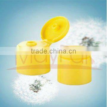 SM7210 plastic flip top ribbed cap cosmetic bottle flip lid