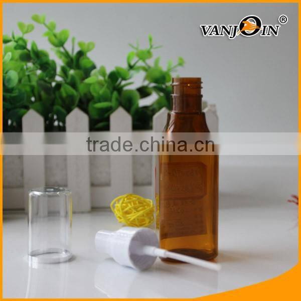 80ml Square Amber Refillable Mist Perfume Spray Bottle Cosmetic Atomizers