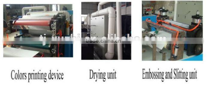 Two color napkin paper machine sanitary napkin making machine