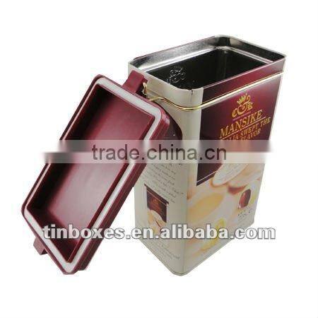 new design rectangular coffee tin box
