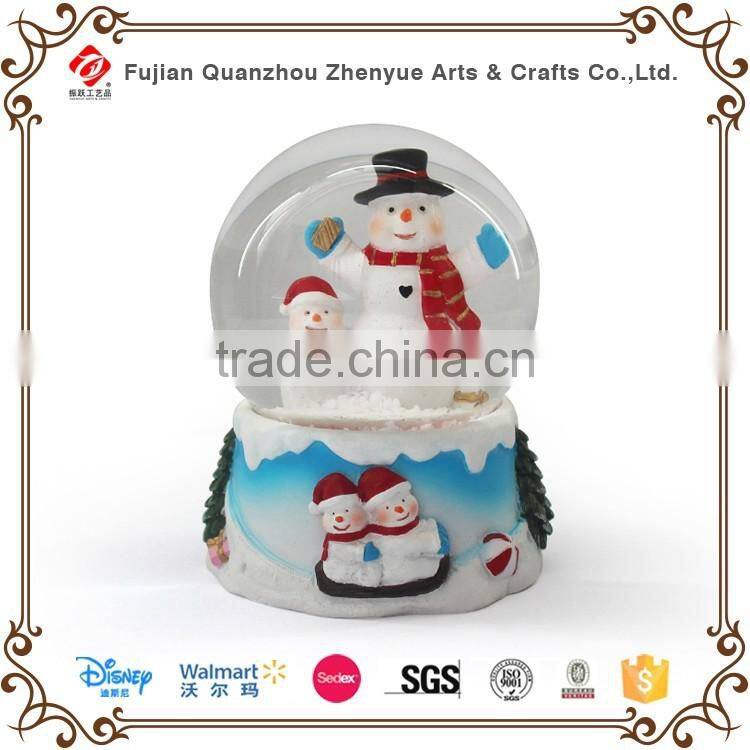 2016 resin musical christmas water snow globes