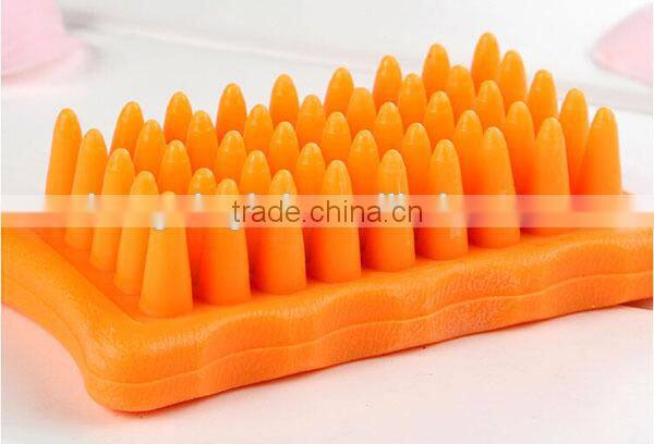 dog cat pet silicone bathing grooming cleaning brush soft durable