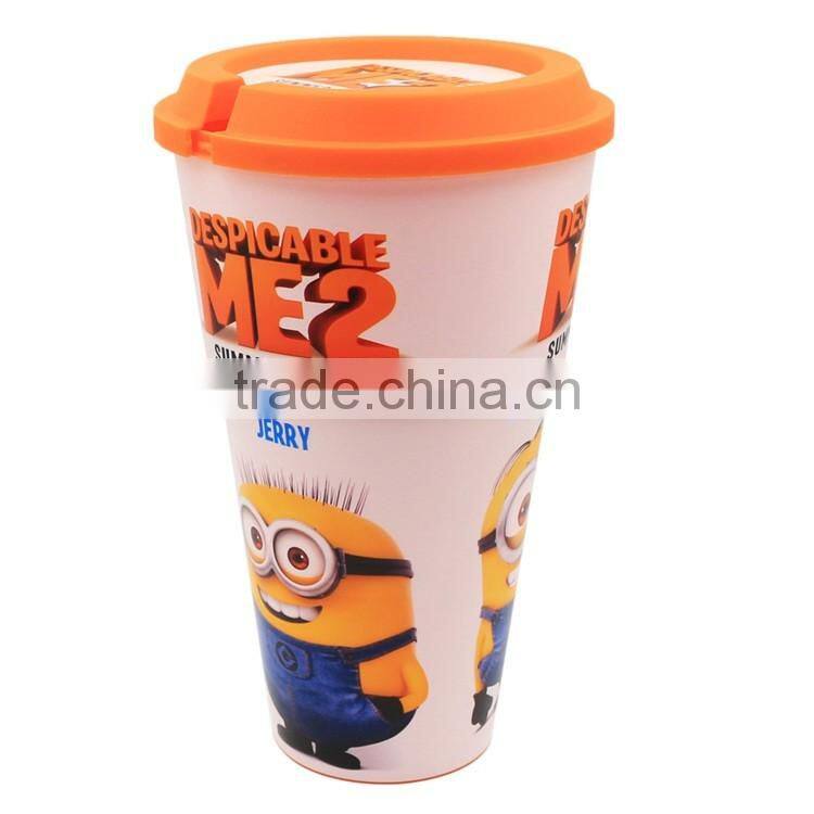 High Quality All in One Cup,Snacking And Drinking Cup Movie Cup with Lid and Straw, Plastic Cup Custom Logo